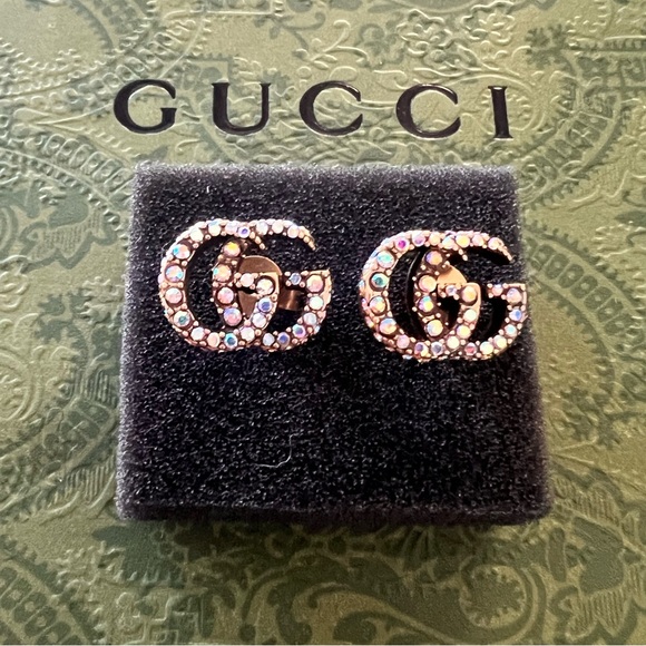 Gucci GG Marmont Crystal Stud Earrings - Picture 11 of 15
